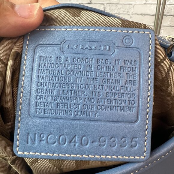 Vintage Coach 9335 Legacy Studio Flap Bag Periwinkle Blue - Picture 6 of 6